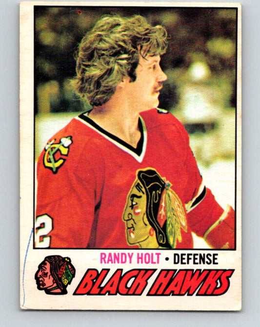 1977-78 O-Pee-Chee #34 Randy Holt  RC Rookie Chicago Blackhawks  V13145