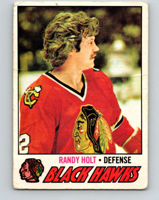 1977-78 O-Pee-Chee #34 Randy Holt  RC Rookie Chicago Blackhawks  V13146