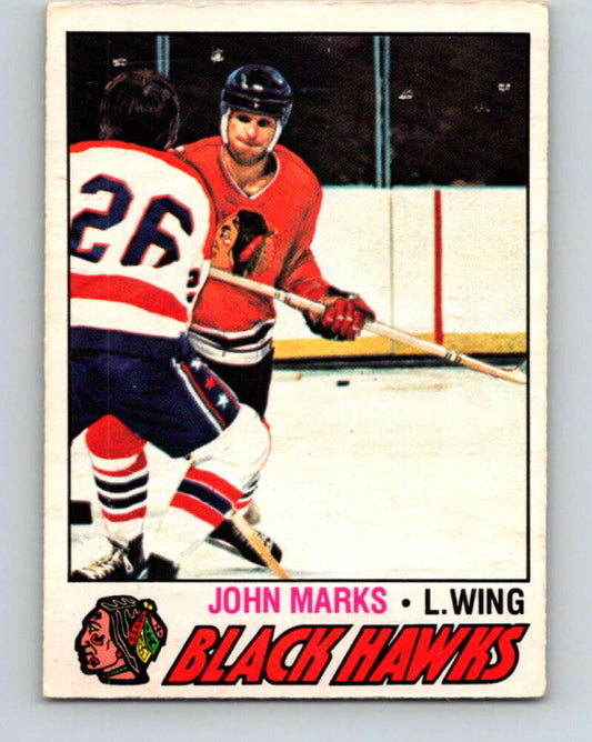 1977-78 O-Pee-Chee #47 John Marks  Chicago Blackhawks  V13236