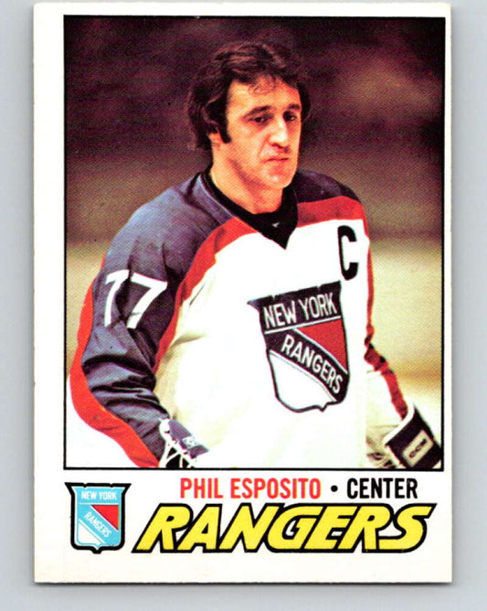 1977-78 O-Pee-Chee #55 Phil Esposito UER  New York Rangers  V13289