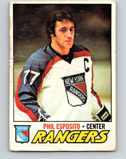 1977-78 O-Pee-Chee #55 Phil Esposito UER  New York Rangers  V13290