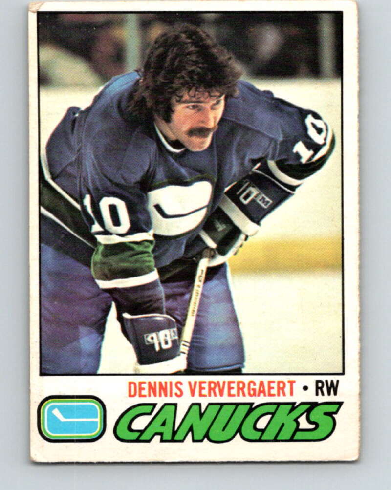 1977-78 O-Pee-Chee #56 Dennis Ververgaert  Vancouver Canucks  V13291