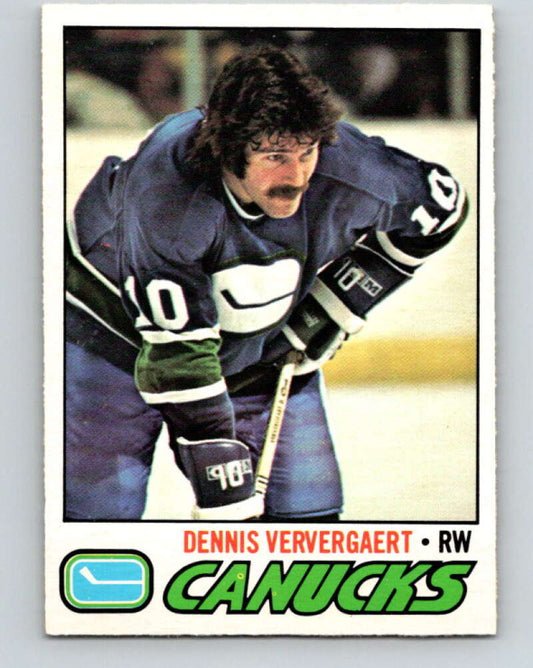 1977-78 O-Pee-Chee #56 Dennis Ververgaert  Vancouver Canucks  V13293