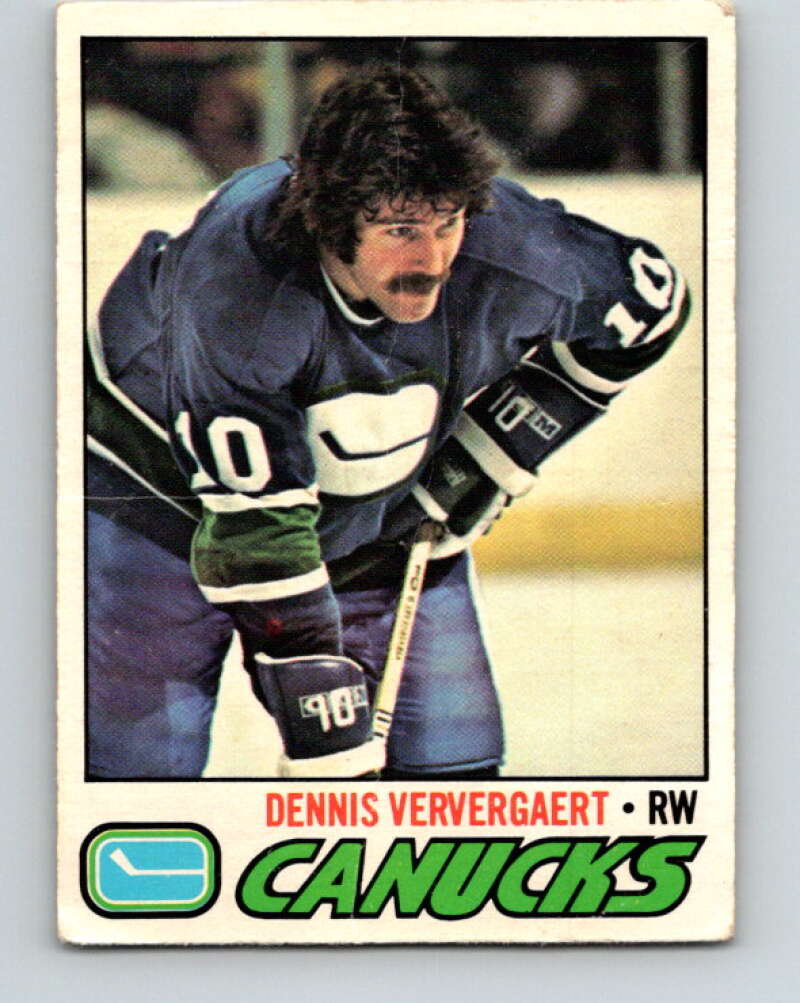 1977-78 O-Pee-Chee #56 Dennis Ververgaert  Vancouver Canucks  V13294