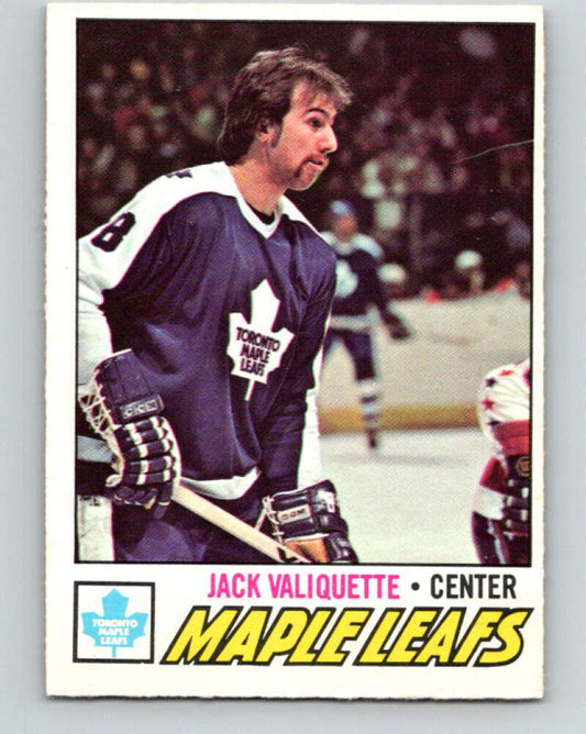 1977-78 O-Pee-Chee #64 Jack Valiquette  Toronto Maple Leafs  V13351