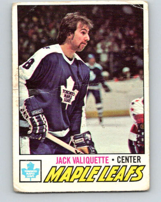 1977-78 O-Pee-Chee #64 Jack Valiquette  Toronto Maple Leafs  V13353