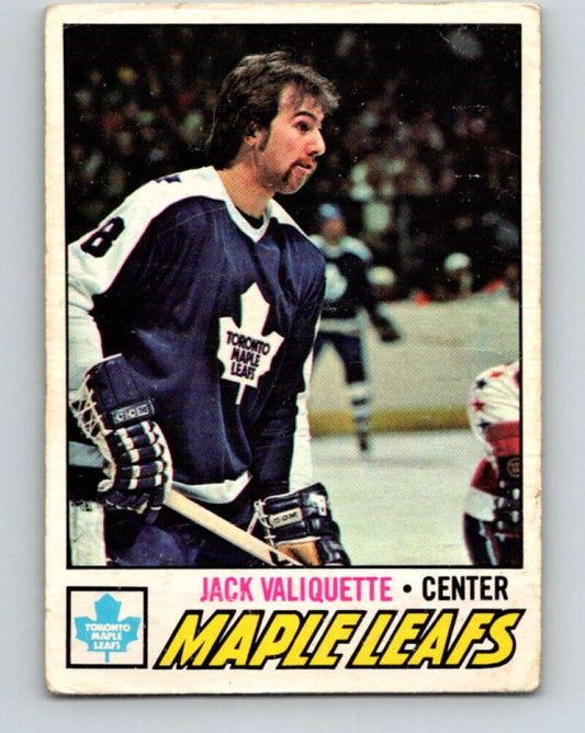 1977-78 O-Pee-Chee #64 Jack Valiquette  Toronto Maple Leafs  V13354