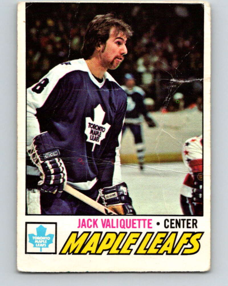 1977-78 O-Pee-Chee #64 Jack Valiquette  Toronto Maple Leafs  V13355