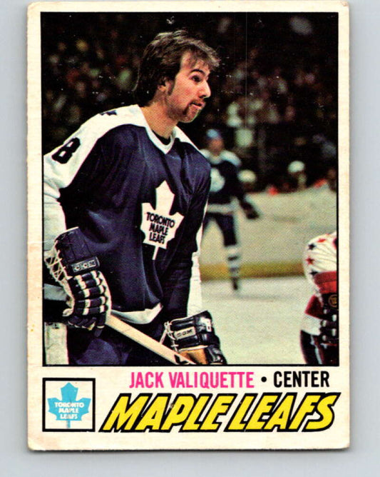 1977-78 O-Pee-Chee #64 Jack Valiquette  Toronto Maple Leafs  V13357