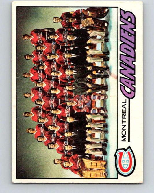 1977-78 O-Pee-Chee #80 Canadiens Team  Montreal Canadiens  V13454