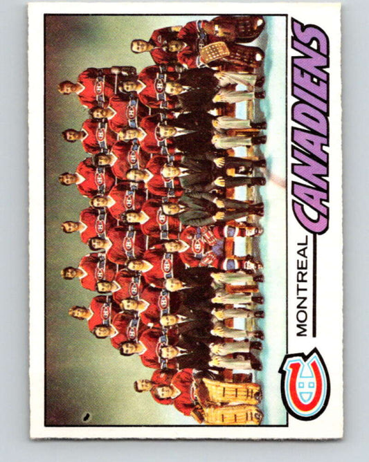 1977-78 O-Pee-Chee #80 Canadiens Team  Montreal Canadiens  V13455