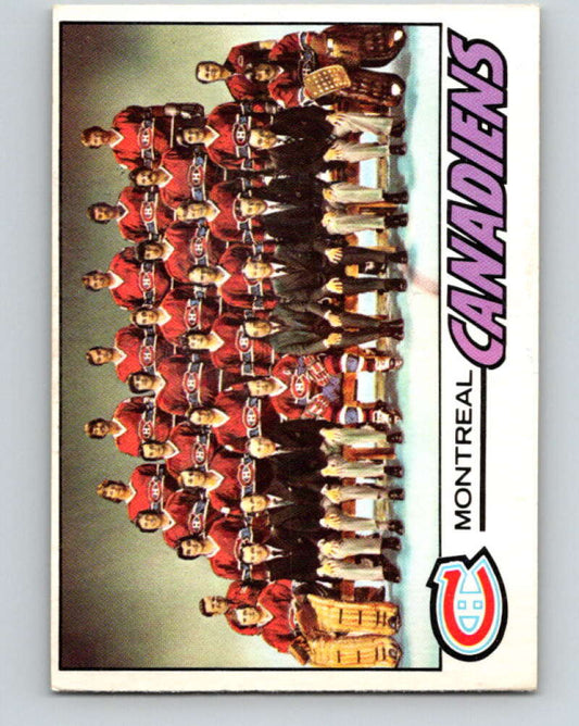 1977-78 O-Pee-Chee #80 Canadiens Team  Montreal Canadiens  V13457