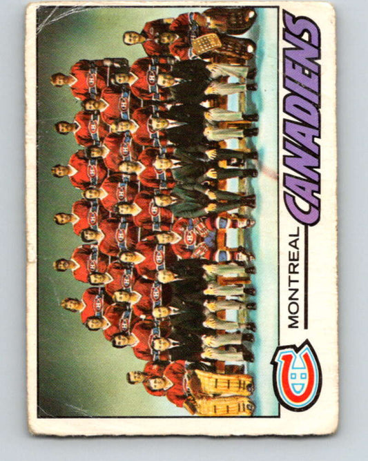 1977-78 O-Pee-Chee #80 Canadiens Team  Montreal Canadiens  V13458