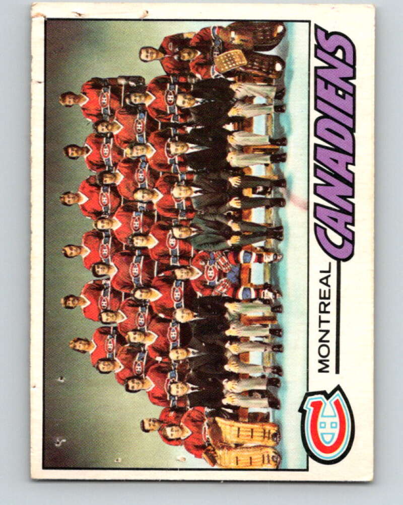 1977-78 O-Pee-Chee #80 Canadiens Team  Montreal Canadiens  V13460