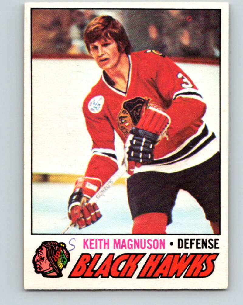 1977-78 O-Pee-Chee #89 Keith Magnuson  Chicago Blackhawks  V13502