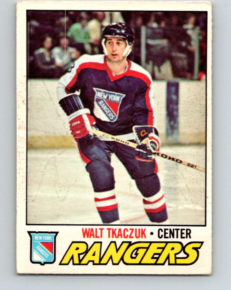 1977-78 O-Pee-Chee #90 Walt Tkaczuk  New York Rangers  V13505