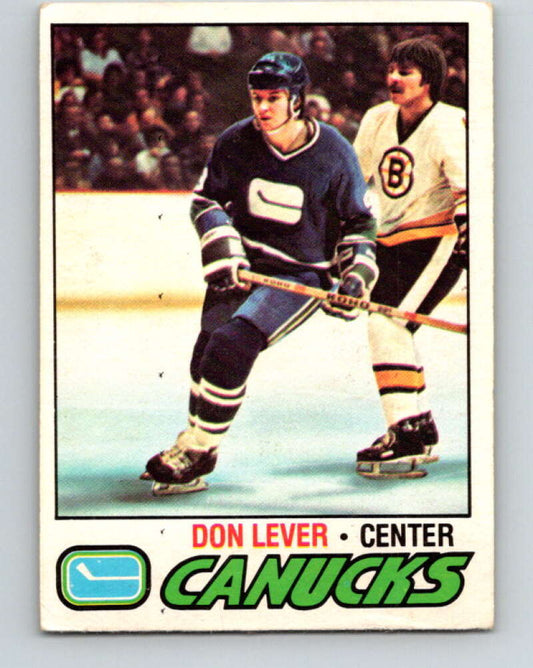 1977-78 O-Pee-Chee #111 Don Lever  Vancouver Canucks  V13660