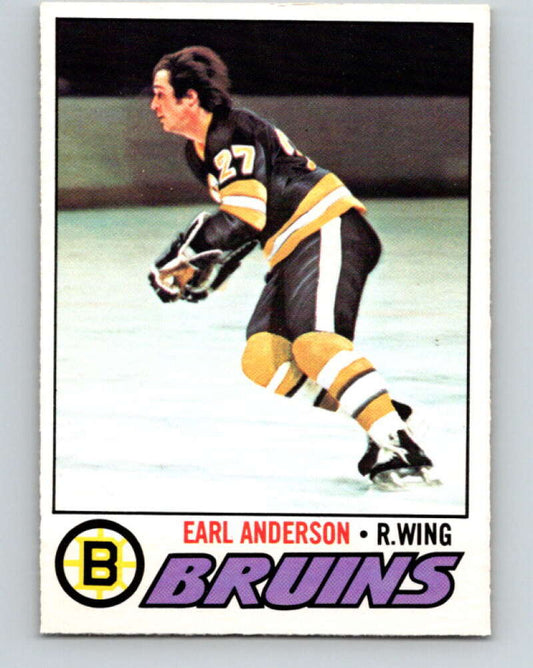 1977-78 O-Pee-Chee #114 Earl Anderson  RC Rookie Boston Bruins  V13677