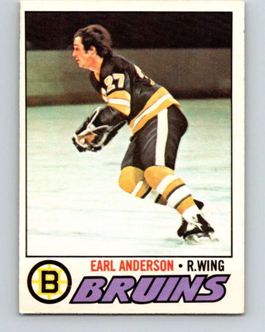 1977-78 O-Pee-Chee #114 Earl Anderson  RC Rookie Boston Bruins  V13678