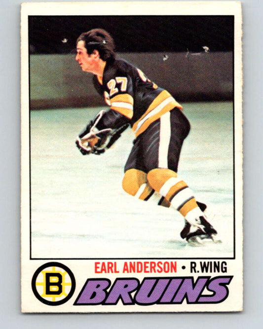 1977-78 O-Pee-Chee #114 Earl Anderson  RC Rookie Boston Bruins  V13679