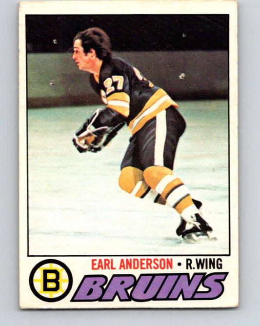 1977-78 O-Pee-Chee #114 Earl Anderson  RC Rookie Boston Bruins  V13680