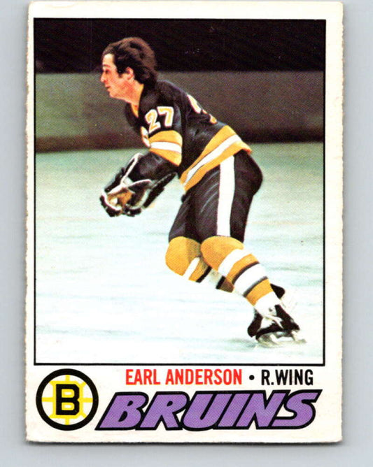 1977-78 O-Pee-Chee #114 Earl Anderson  RC Rookie Boston Bruins  V13682