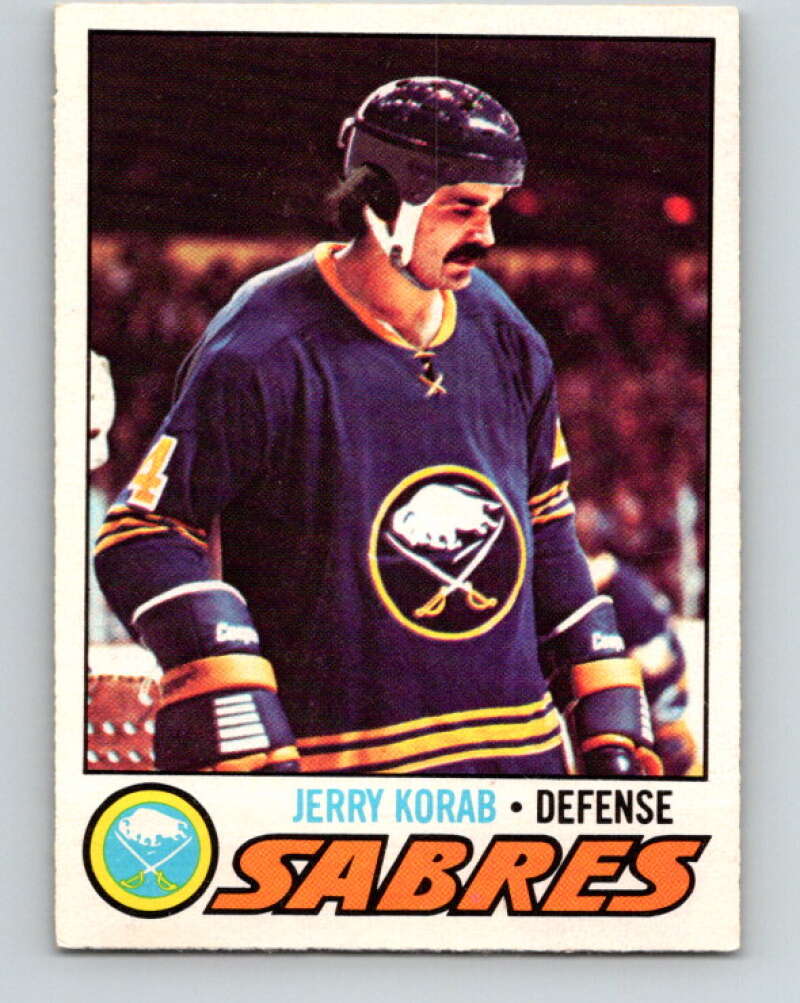 1977-78 O-Pee-Chee #128 Jerry Korab  Buffalo Sabres  V13794