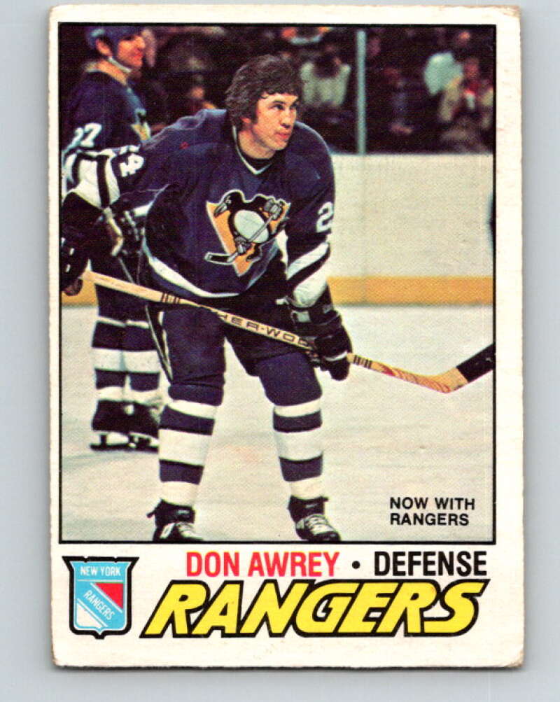 1977-78 O-Pee-Chee #137 Don Awrey  New York Rangers  V13857