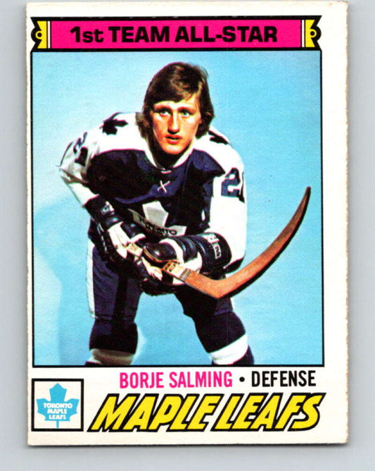 1977-78 O-Pee-Chee #140 Borje Salming AS  Toronto Maple Leafs  V13878