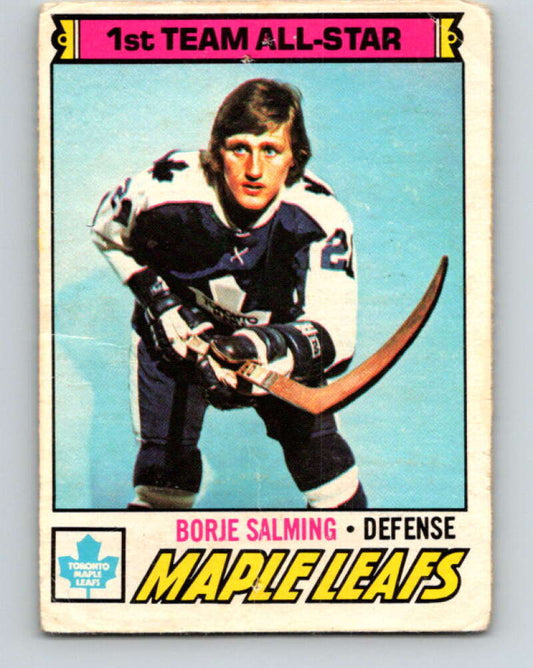 1977-78 O-Pee-Chee #140 Borje Salming AS  Toronto Maple Leafs  V13879