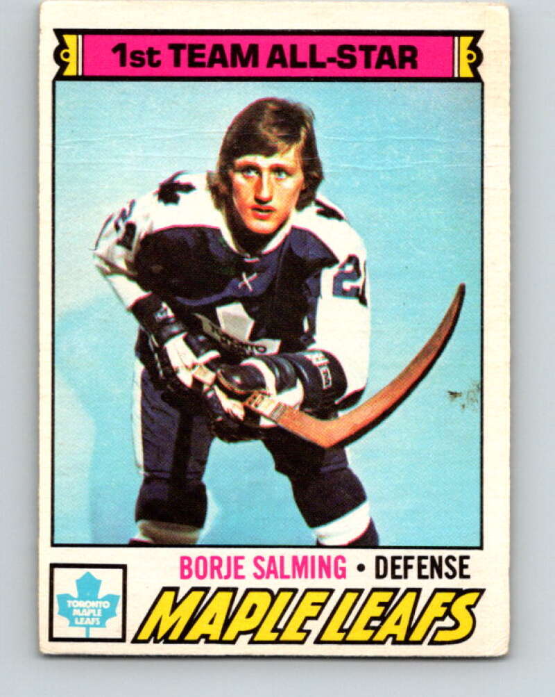 1977-78 O-Pee-Chee #140 Borje Salming AS  Toronto Maple Leafs  V13881