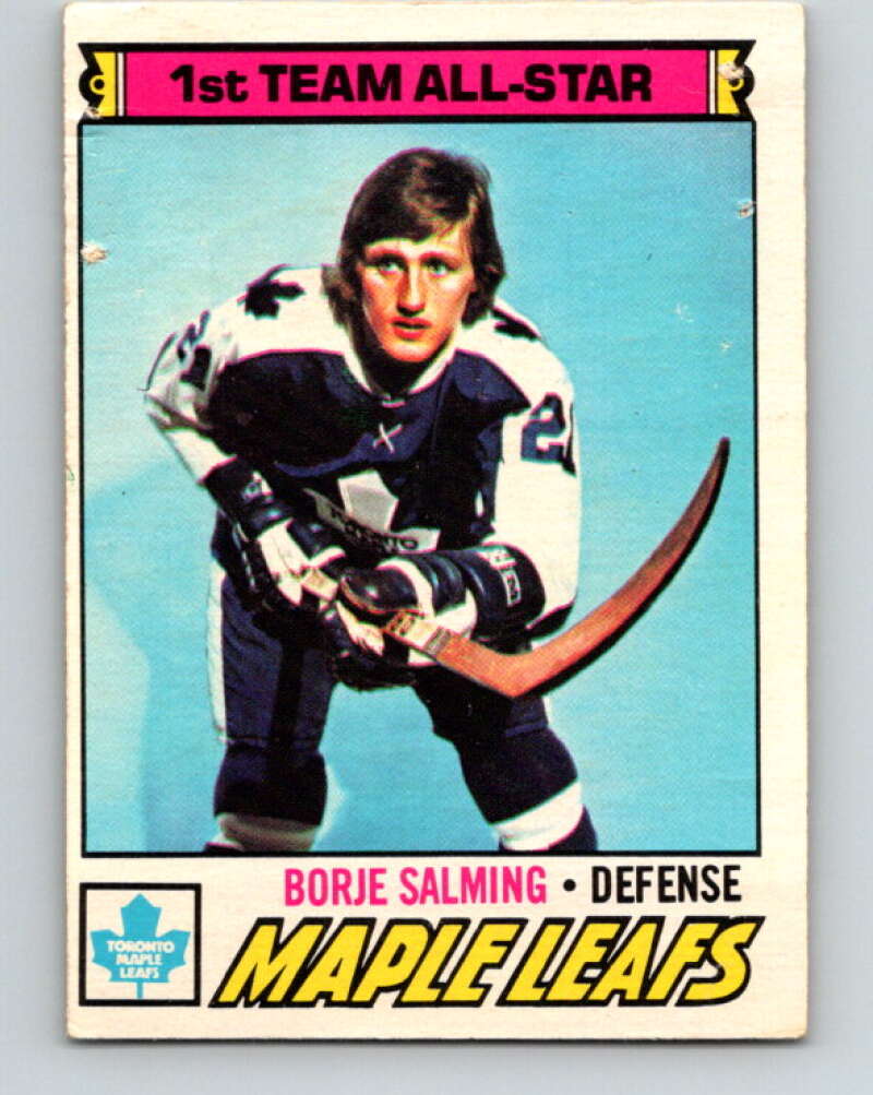 1977-78 O-Pee-Chee #140 Borje Salming AS  Toronto Maple Leafs  V13882