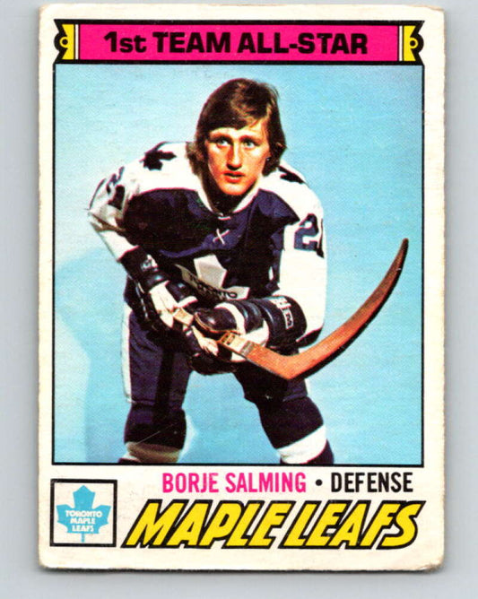 1977-78 O-Pee-Chee #140 Borje Salming AS  Toronto Maple Leafs  V13883