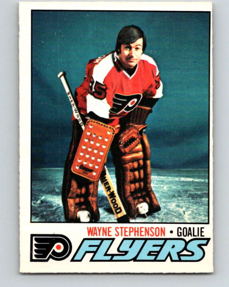 1977-78 O-Pee-Chee #142 Wayne Stephenson  Philadelphia Flyers  V13894