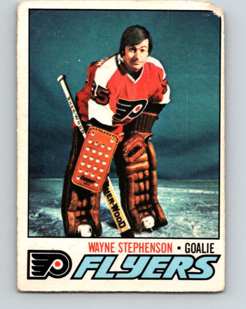 1977-78 O-Pee-Chee #142 Wayne Stephenson  Philadelphia Flyers  V13896