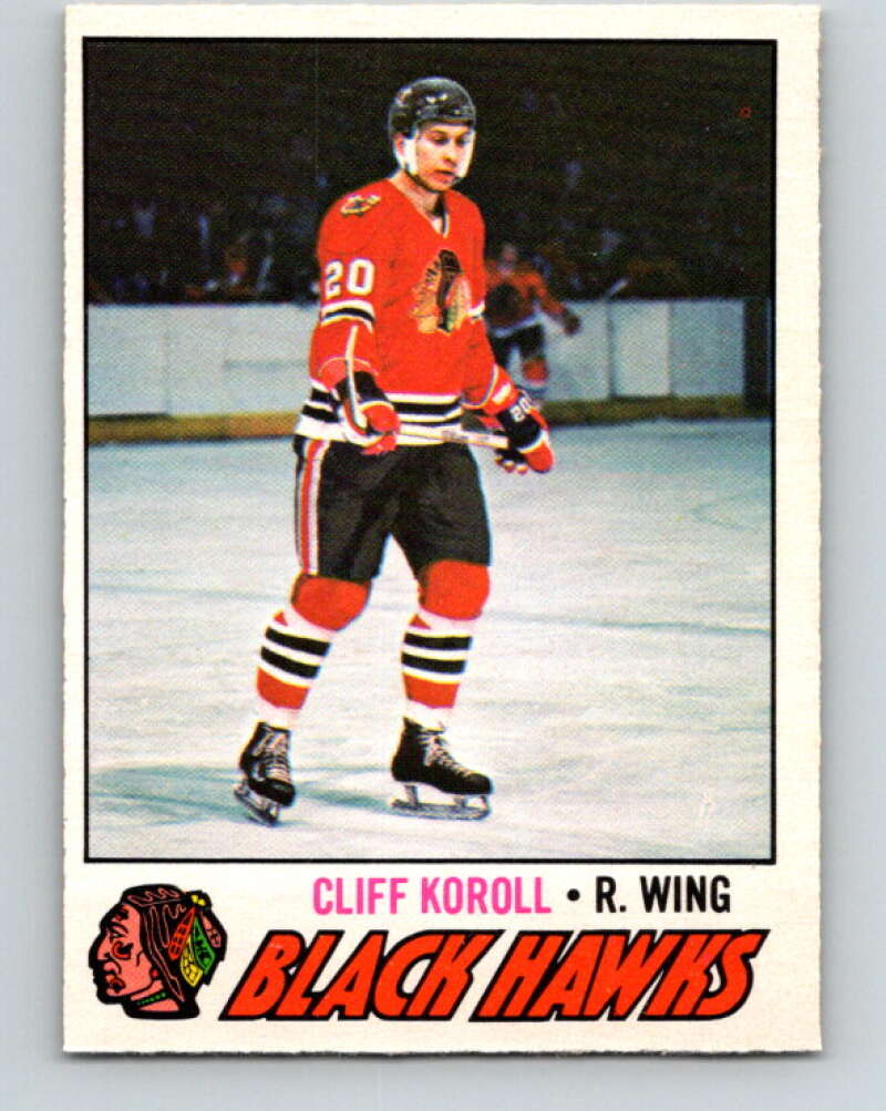 1977-78 O-Pee-Chee #146 Cliff Koroll  Chicago Blackhawks  V13916