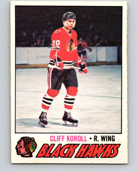 1977-78 O-Pee-Chee #146 Cliff Koroll  Chicago Blackhawks  V13917