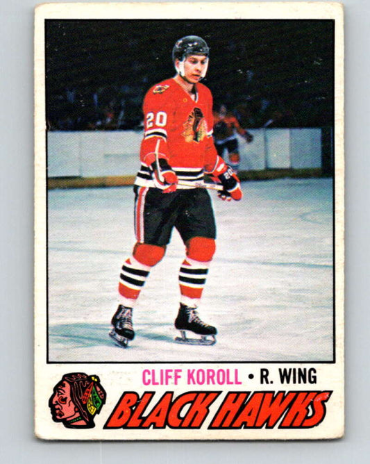 1977-78 O-Pee-Chee #146 Cliff Koroll  Chicago Blackhawks  V13918