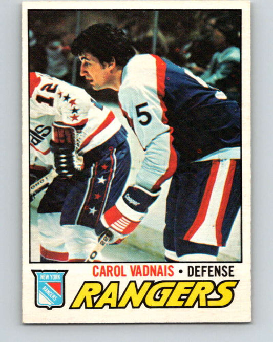 1977-78 O-Pee-Chee #154 Carol Vadnais  New York Rangers  V13974