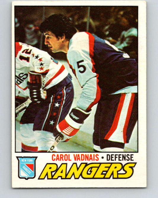 1977-78 O-Pee-Chee #154 Carol Vadnais  New York Rangers  V13975