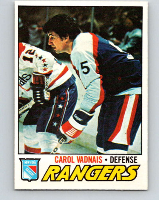 1977-78 O-Pee-Chee #154 Carol Vadnais  New York Rangers  V13976