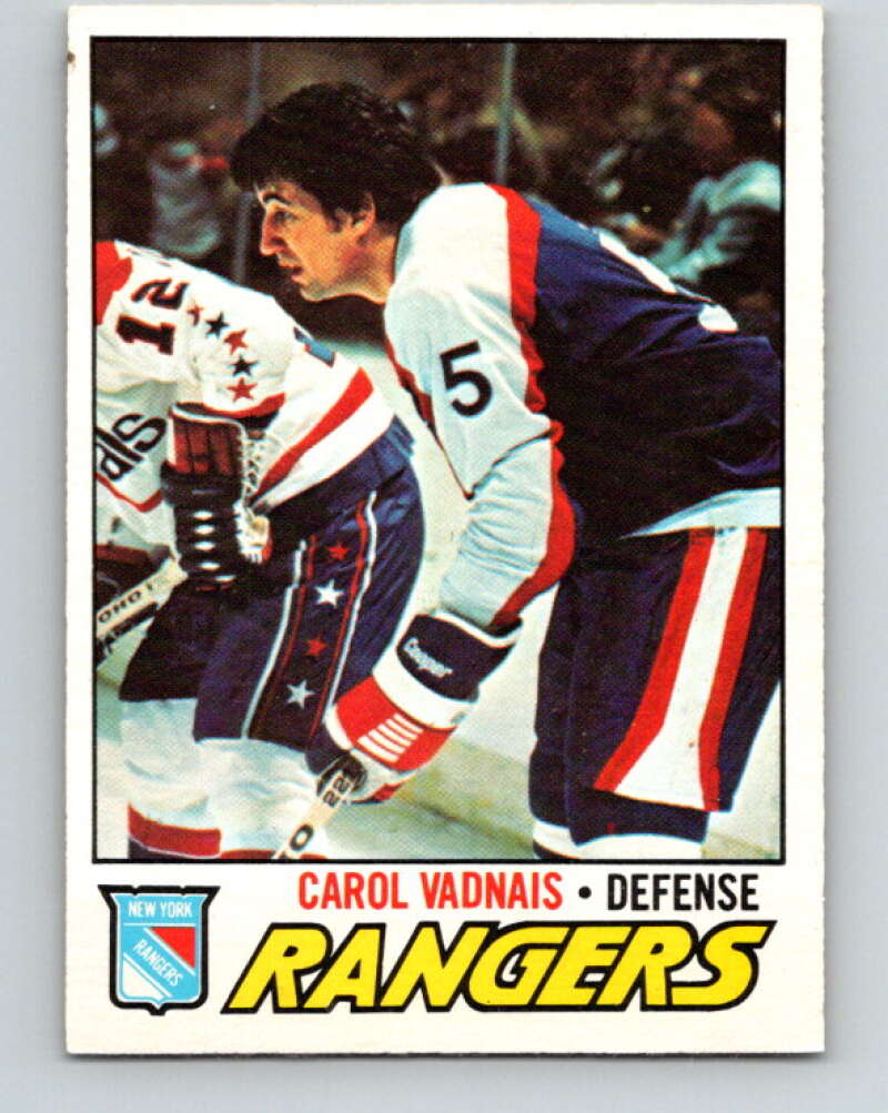 1977-78 O-Pee-Chee #154 Carol Vadnais  New York Rangers  V13977