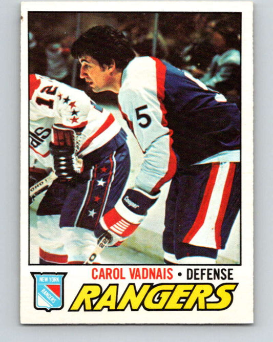 1977-78 O-Pee-Chee #154 Carol Vadnais  New York Rangers  V13977