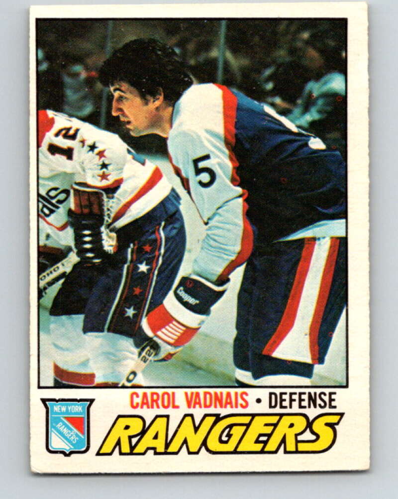 1977-78 O-Pee-Chee #154 Carol Vadnais  New York Rangers  V13978