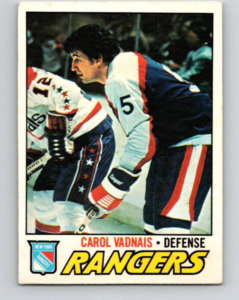 1977-78 O-Pee-Chee #154 Carol Vadnais  New York Rangers  V13979