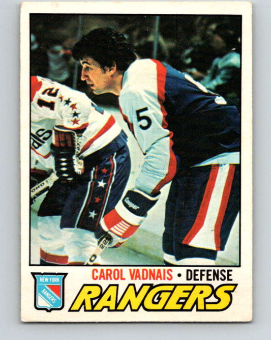 1977-78 O-Pee-Chee #154 Carol Vadnais  New York Rangers  V13979
