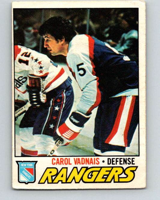 1977-78 O-Pee-Chee #154 Carol Vadnais  New York Rangers  V13980