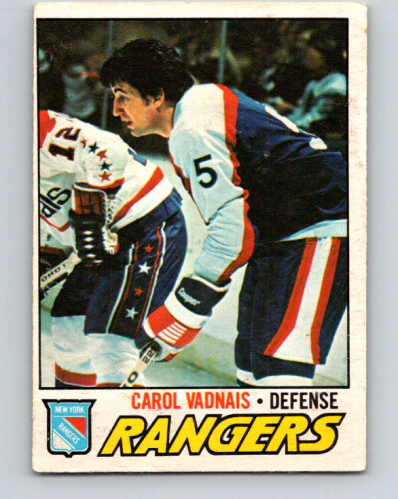 1977-78 O-Pee-Chee #154 Carol Vadnais  New York Rangers  V13981