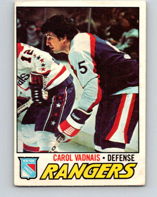 1977-78 O-Pee-Chee #154 Carol Vadnais  New York Rangers  V13982