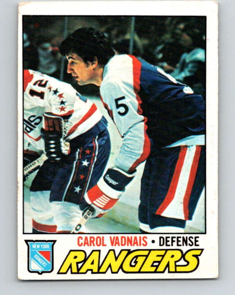 1977-78 O-Pee-Chee #154 Carol Vadnais  New York Rangers  V13983